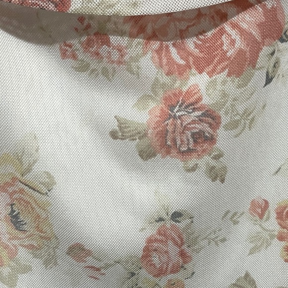 Violet Moon Floral Off Shoulder Ruffle Trim Bodysuit Top M-Cottagecore Romantic - Picture 3 of 11